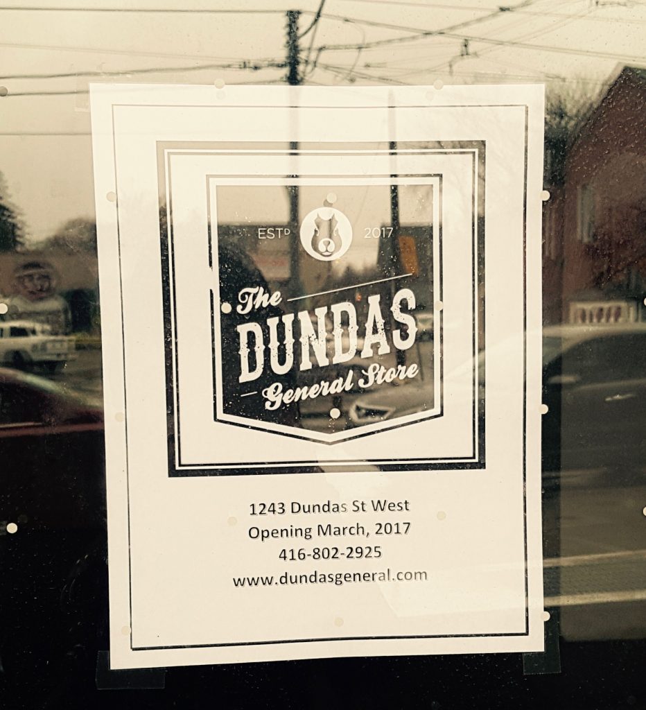 Dundas General Store Coming March 2017 - Ossington village