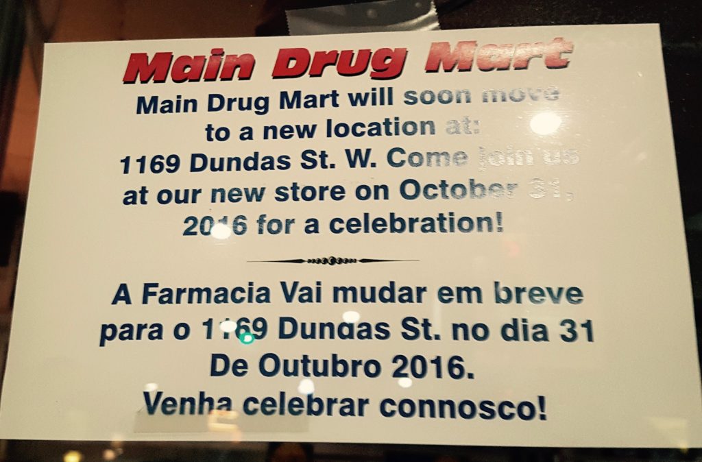 Main Drug Mart moving