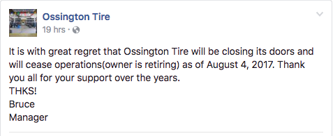 Ossington Tire Is Closing