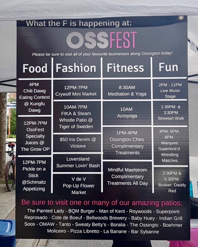 Ossfest Sign