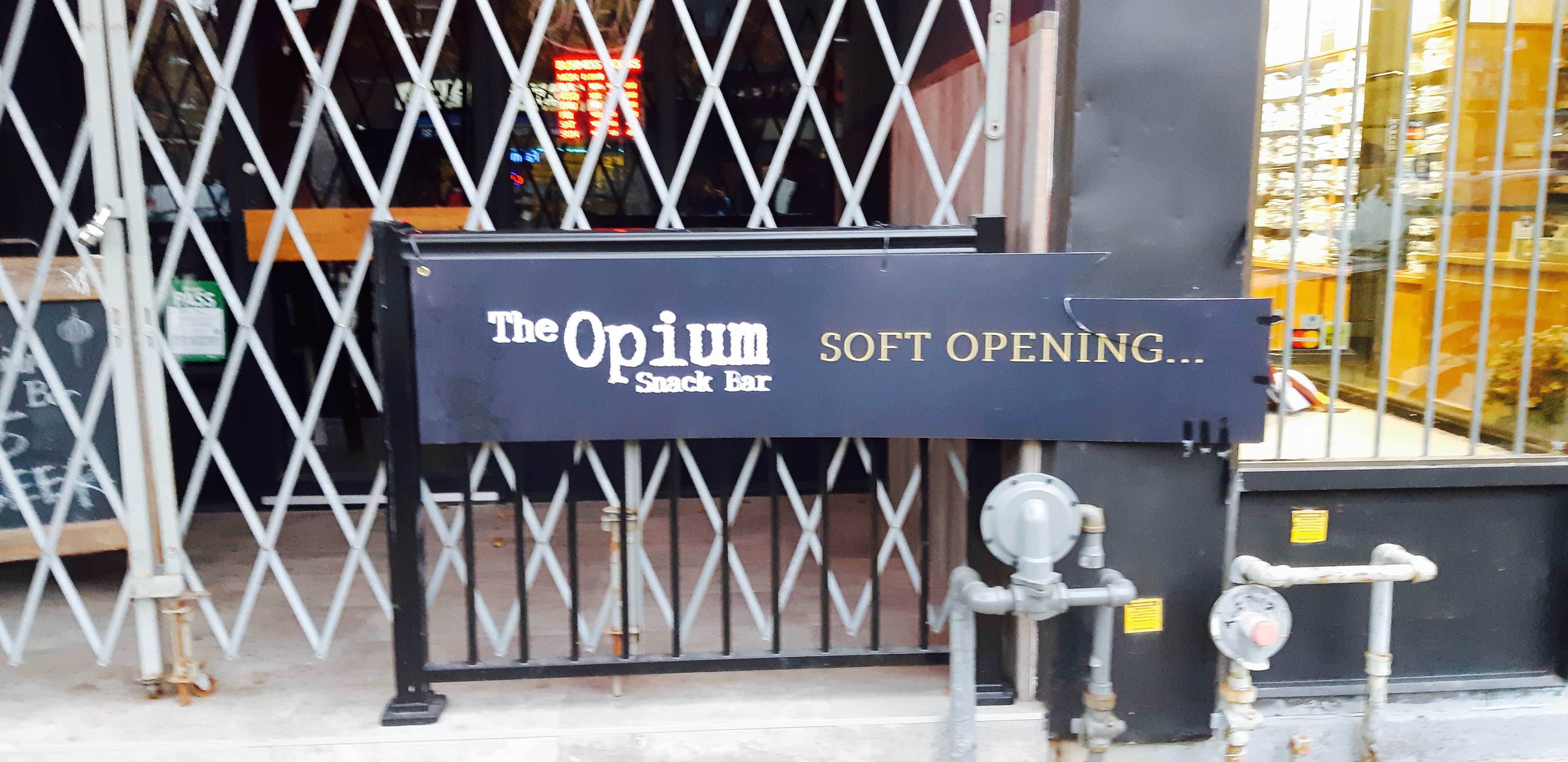 Opium Snack Bar soft opening